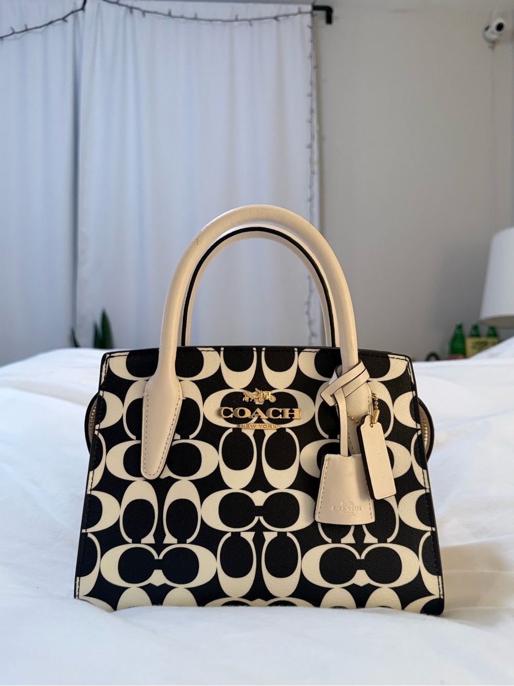Rare Coach mini Andrea in signature canvas